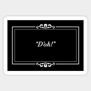 Silent Film Simpsons D'oh! Sticker